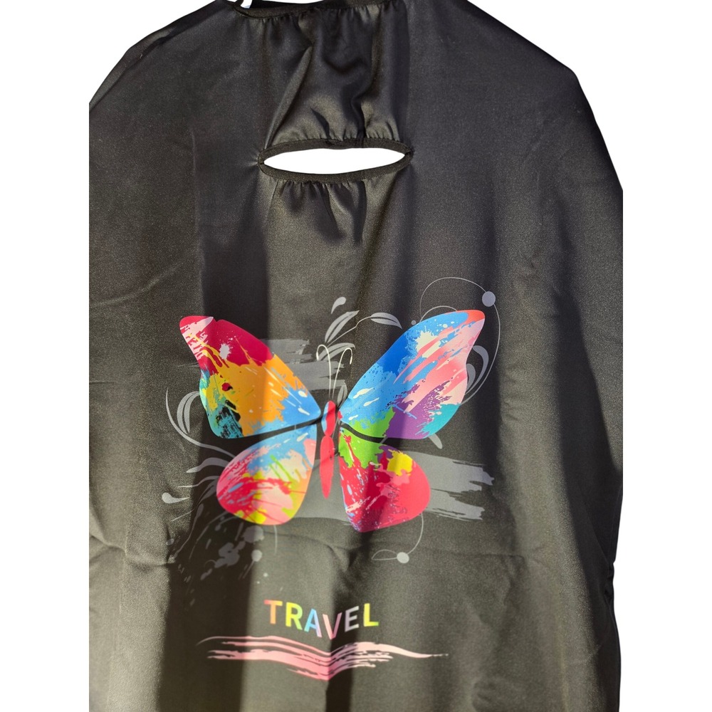 Black Butterfly Travel Luggage Protector Cover Suitcase Sleeve with Buckle Zip